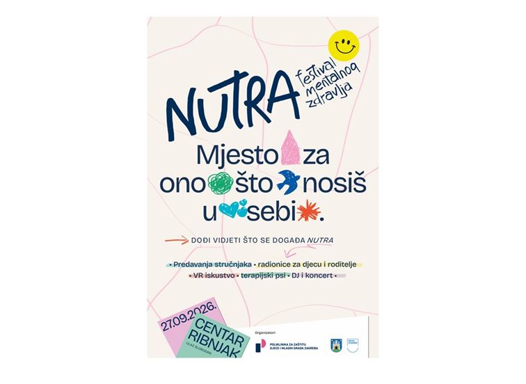 Festival mentalnog zdravlja djece i mladih NUTRA – mjesto za ono što nosiš u sebi
